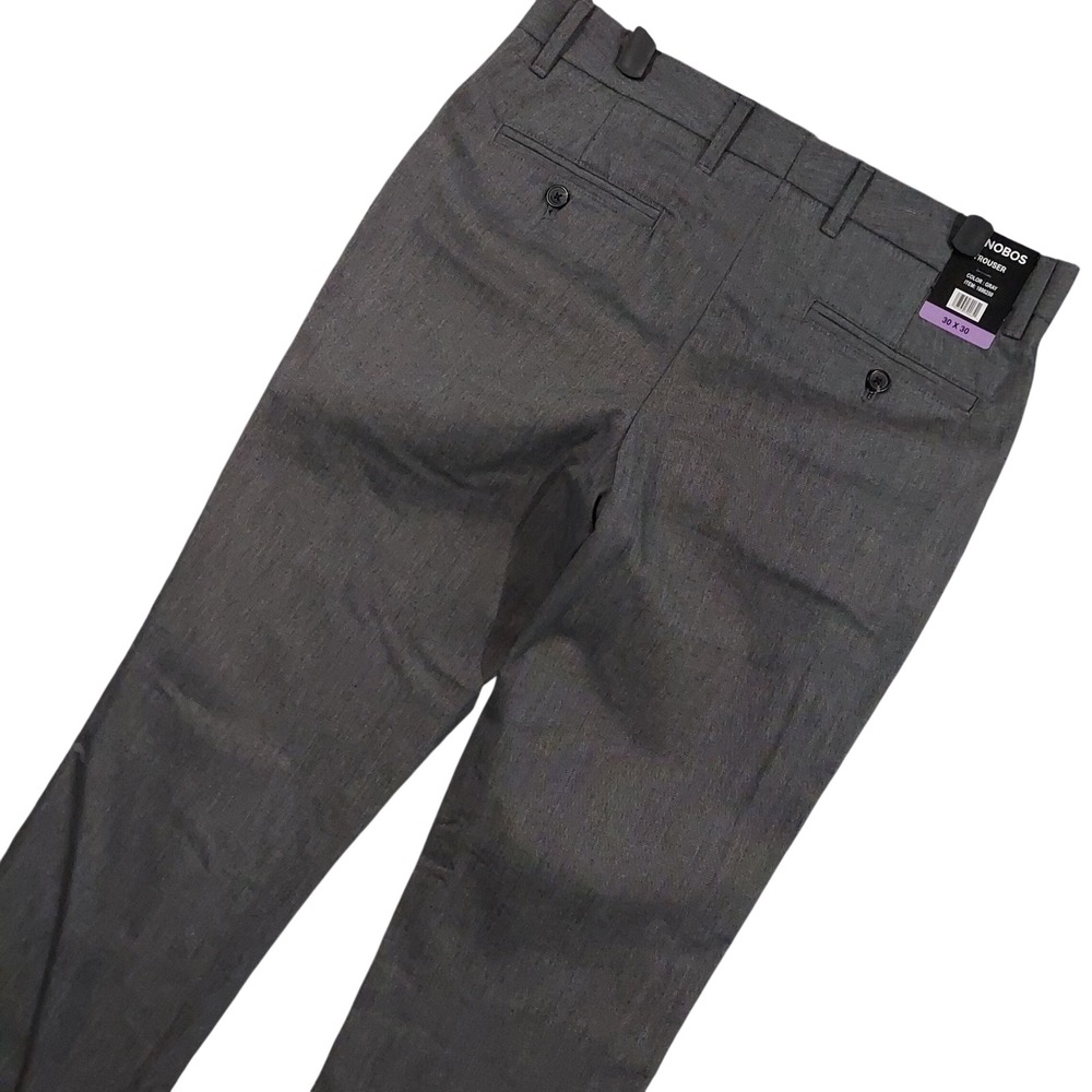 Bonobos Trouser Men 30x30 Gray Cotton Spandex Stretch Flat Front Pants 1896250